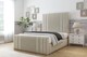 image 2 of Sloomy Kingsley Cream Plush Bed Frame With Mattress With 50" Upholstered Headboard 6' Super King