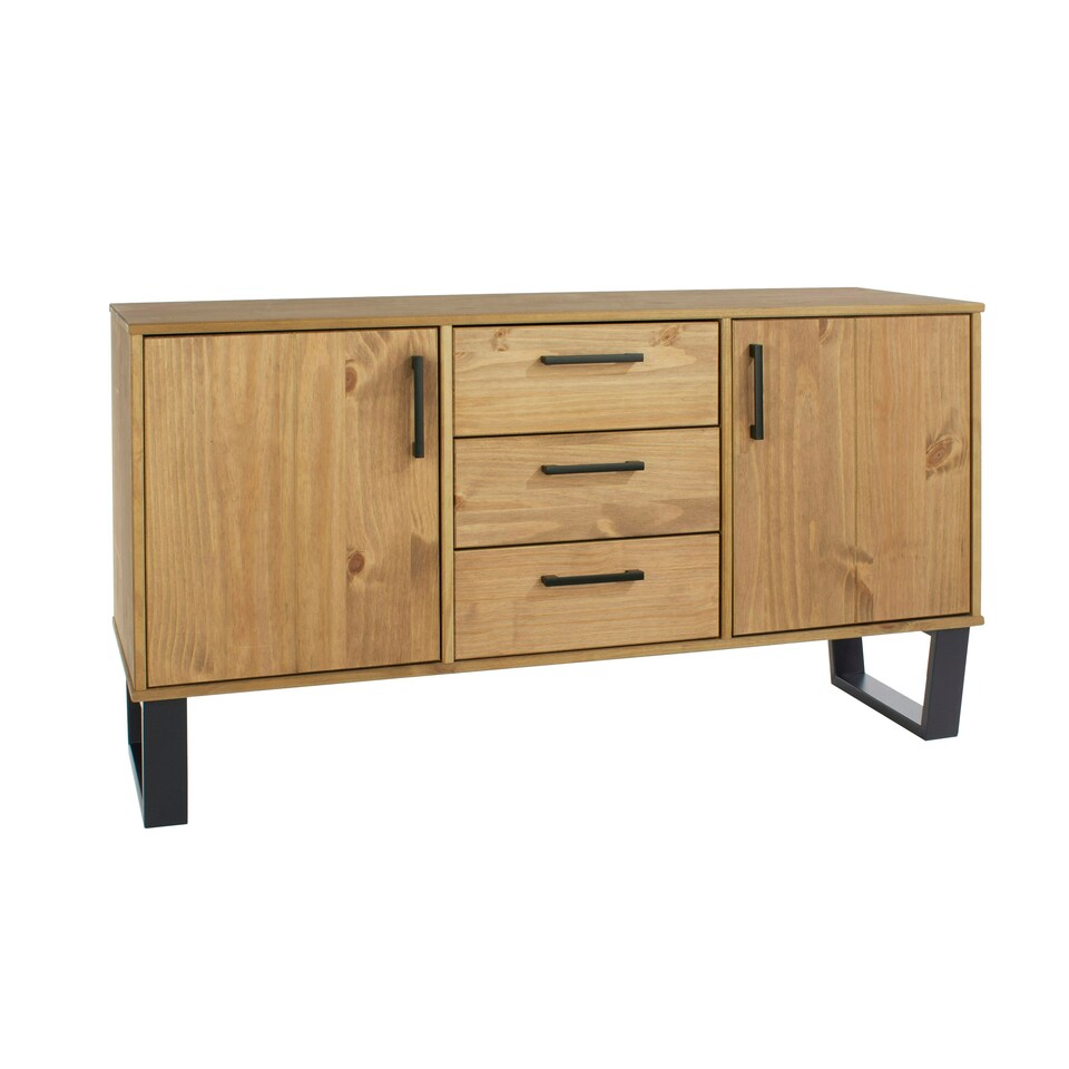 image 1 of Texas, Medium Sideboard With 2 Doors, 3 Drawers Brown