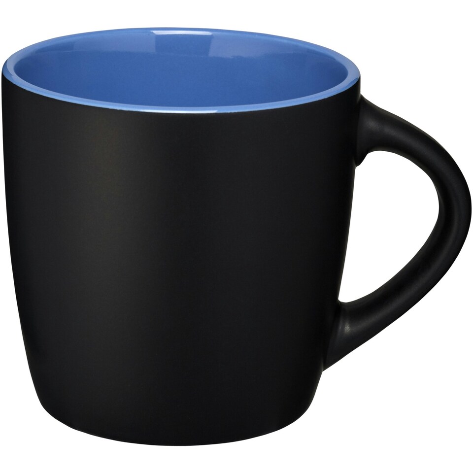 Bullet Riviera Ceramic Mug - Solid Black/Blue - 8.4 x 8.8 cm