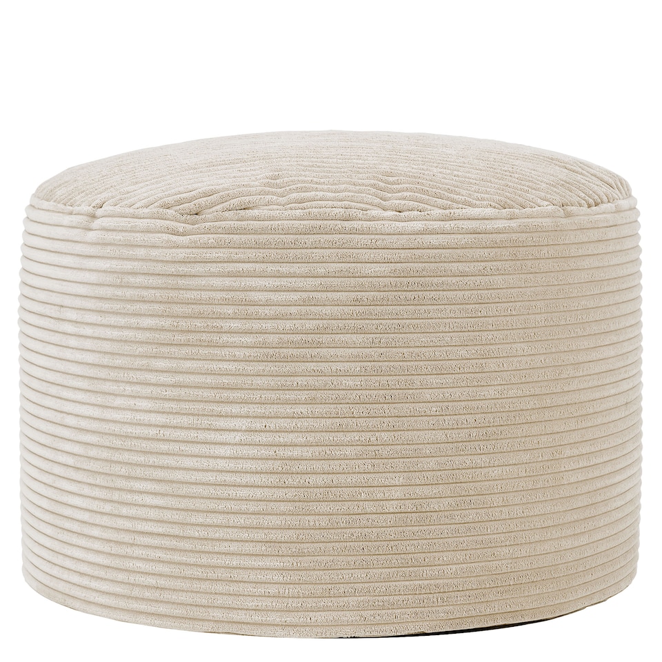 image 1 of Milano Beanbag Footstool Corduroy Natural Beige