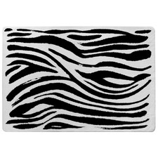 Zebra Stripes Print (Rug) Black | Large: 140x200cm