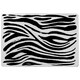 image 1 of Zebra Stripes Print (Rug) Black | Large: 140x200cm