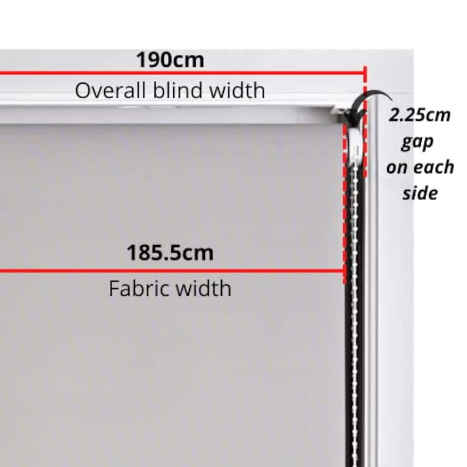 image 1 of FURNISHED Blackout Roller Blind with Pink Glitter Trim and Duck Egg Bow Trimmable Window Shade | Blue | Duck Egg Blue | (W) 190cm x (L) 210cm