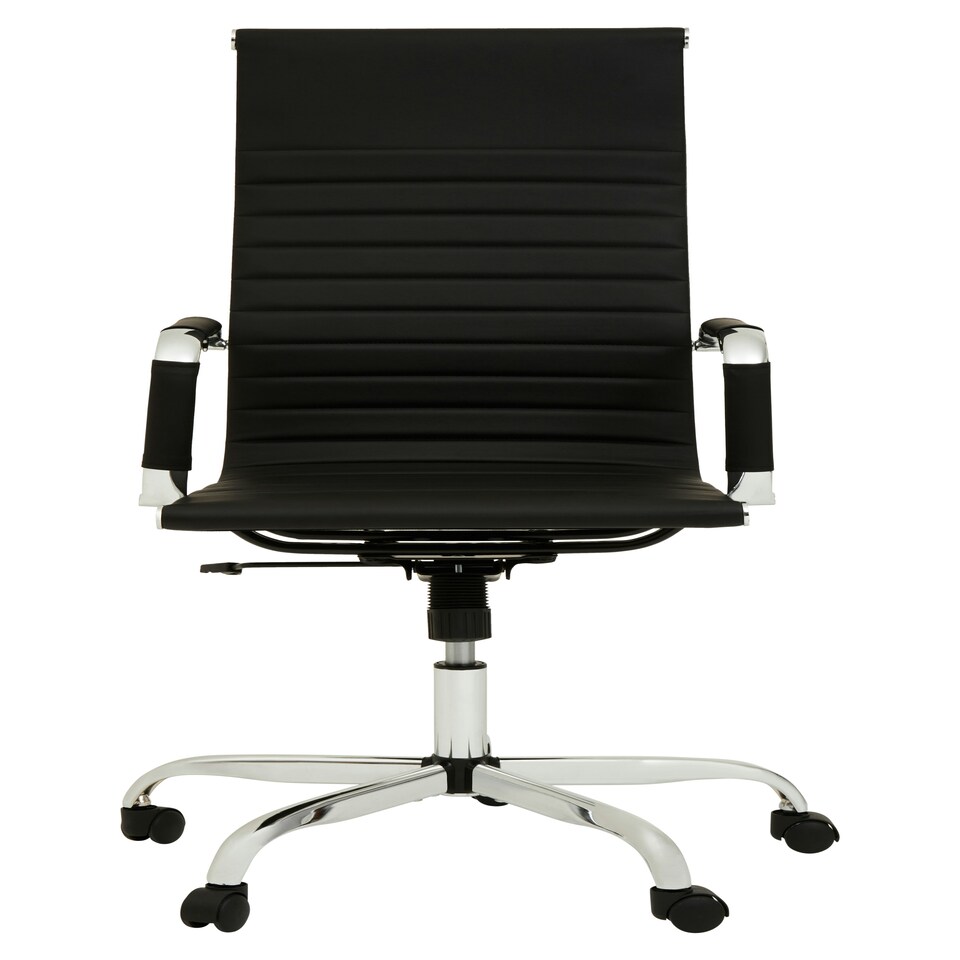 image 1 of Interiors By Premier Ergonomic Black High Back Home Office Chair, Comfortable Work From Home Chair, Movable Ergonomic Chair