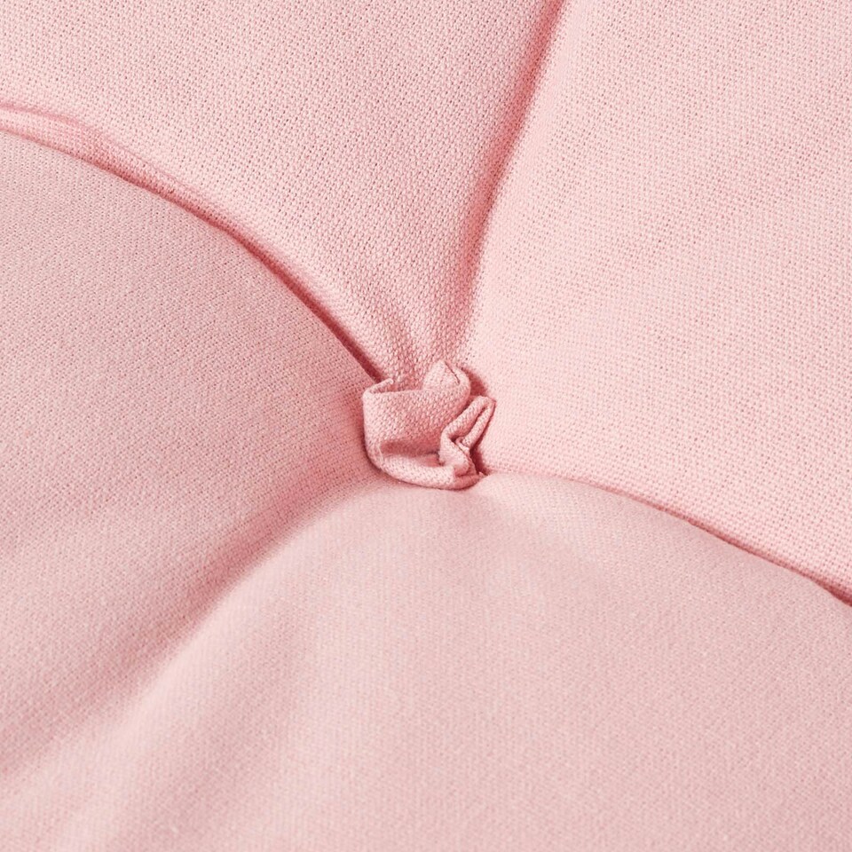 image 1 of Homescapes Pink Cotton Back Support Cushion | Pink