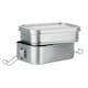 image 3 of MidOcean Double Chan Stainless Steel Lunch Box - Matt Silver - One Size
