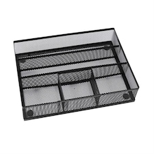 5 Sorter Drawer Mesh Desk File Black Organizer 30 x 21.5 x 6cm