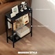 image 5 of HOMCOM Side Table with Storage, Small Table for Living Room, Bedroom Black