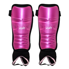 Uwin Childrens/Kids Hockey Shin Guards - Pink/Purple/Black - XXS