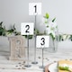 image 6 of Argon Tableware Table Numbers with 20cm Holders - 20cm - Silver - Pack of 25