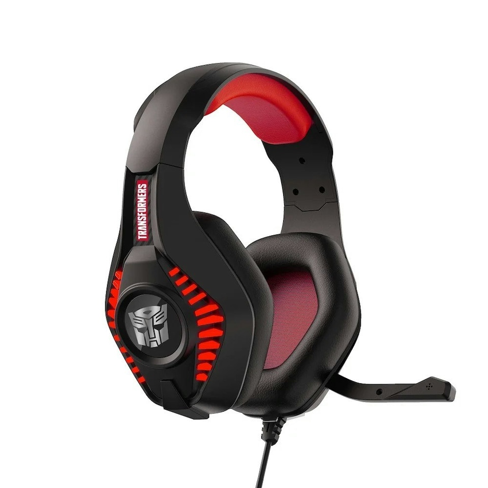 image 1 of Transformers Pro G5 Logo Gaming Headphones - Black/Red - One Size