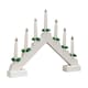 image 8 of 40cm Battery Operated Light up White Wooden Christmas Candle Bridge with 7 Warm White LEDs