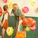 image 2 of Vibrant Flowers Tissue Paper Decorations - Pack of 3