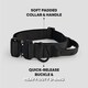 image 5 of HugglePets Tactical K9 Endurance Dog Collar Black | S
