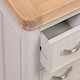 image 3 of Bologna Painted Bedside with 3 Drawers - L38 x W45 x H60 cm - Oak