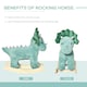 image 5 of HOMCOM Kids Plush Ride-On Rocking Horse Triceratops-shaped Toy for 36-72 Months