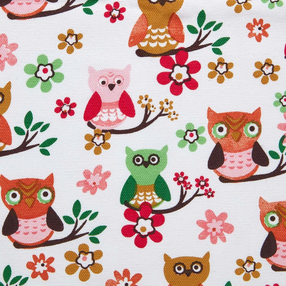image 1 of Homescapes Red Owls Cotton Apron