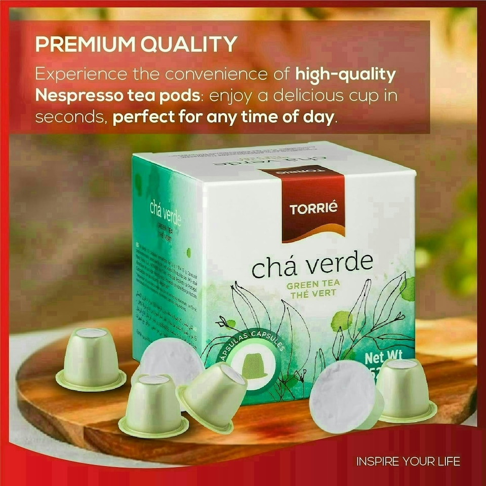 image 1 of Green Tea Nespresso ® Compatible Coffee Machine Capsules (60 Pods)