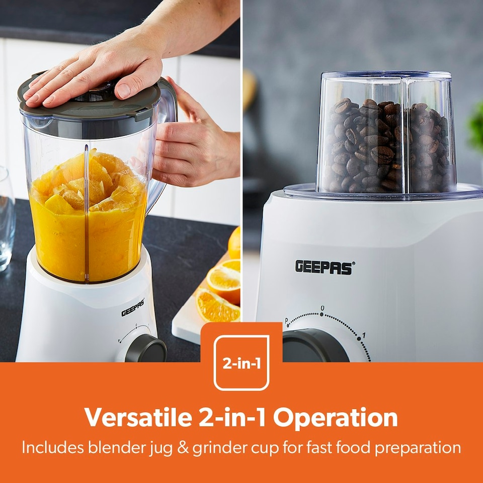 image 1 of GEEPAS 500W Electric Jug Blender and 180W Black Hand Blender Combo set Black