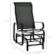 image 5 of Outsunny Outdoor Gliding Rocking Chair w/ Metal Frame for Patio, Garden, Black