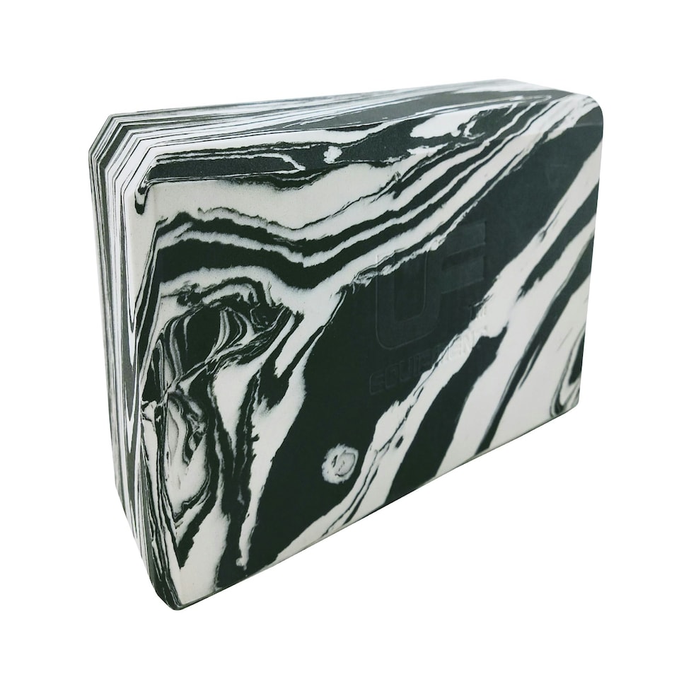 Urban Fitness Marbled Yoga Block - Black/White -  - Fitness