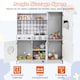 image 4 of COSTWAY Pretend Play Kitchen Kids Wooden Toy Set Kitchen Accessory Playset White