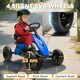 image 4 of AIYAPLAY Pedal Go-Kart for Kids with Silent EVA Wheels, Metal Frame, Blue