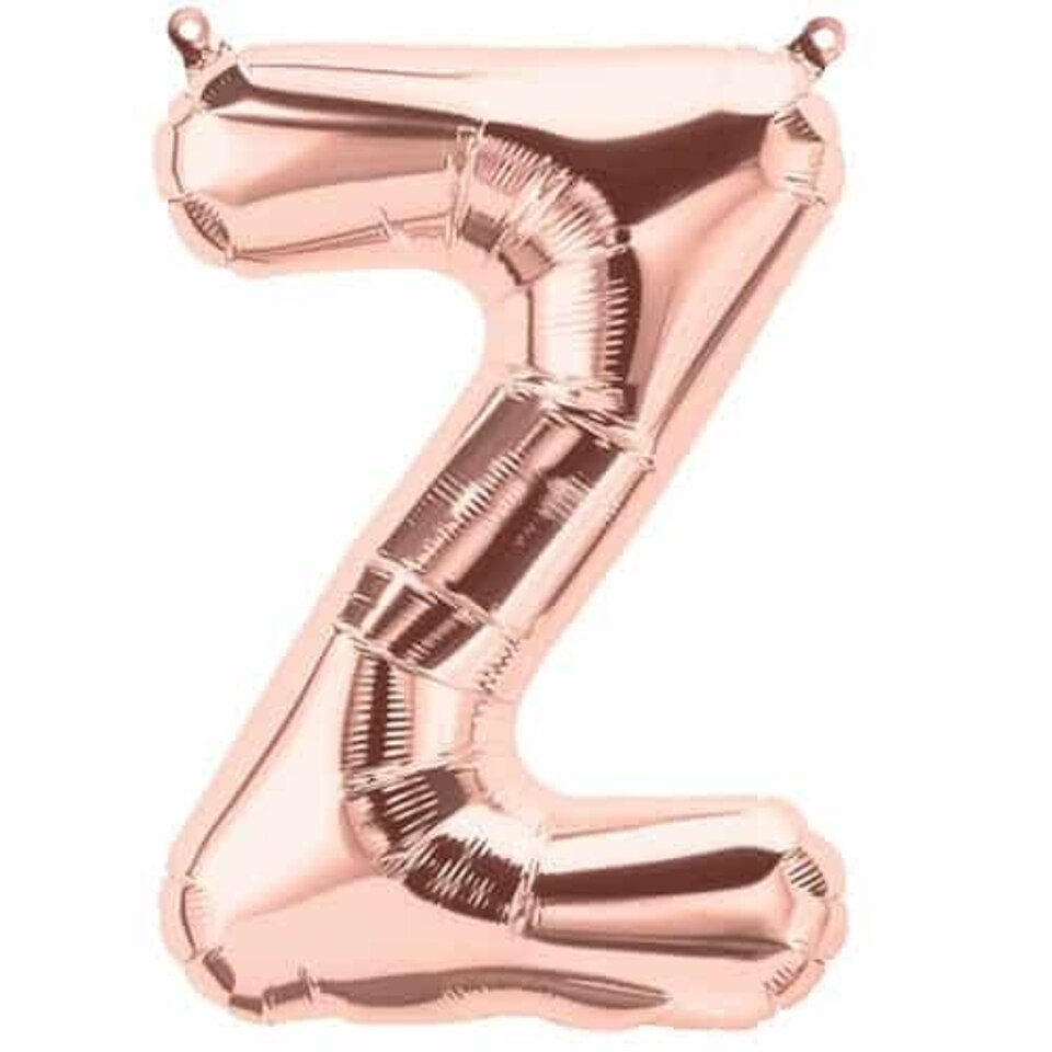 Rose Gold Letter Z Air Fill Foil Balloon 34cm / 13 in