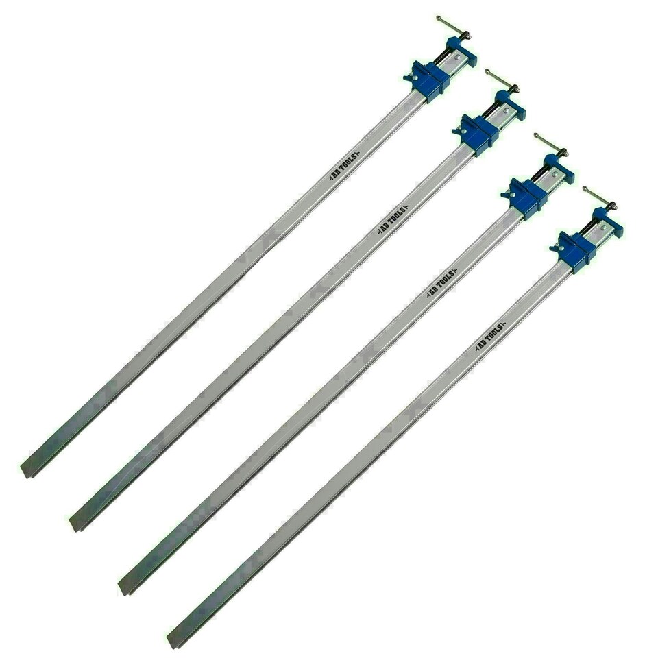 image 1 of 48" 1200mm Aluminium Sash Clamp Grip Bench Work Holder Vice Slide Cramp 4pk