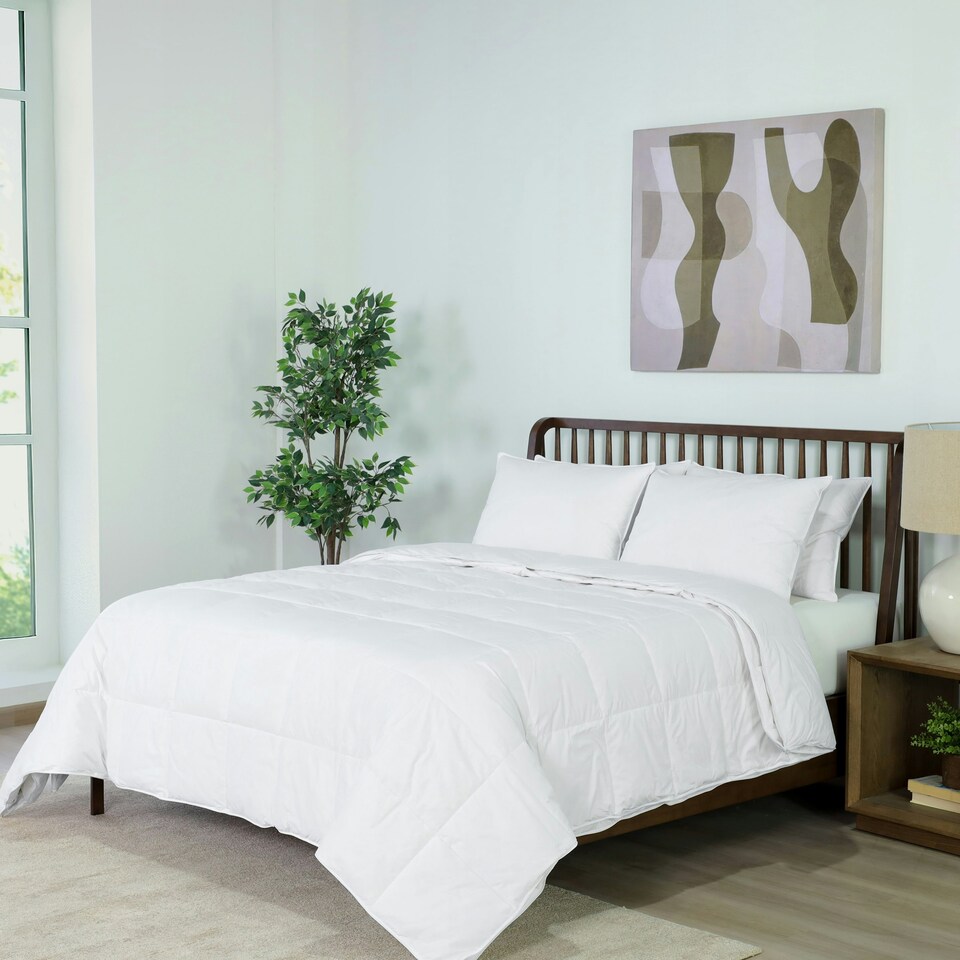 image 1 of Duck Feather & Down Duvet - All Seasons (4.5 + 9 Tog) Single White | White | Single