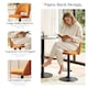image 7 of SONARA Set of 1 Adjustable Velvet Upholstered Breakfast Bar Stools | Orange