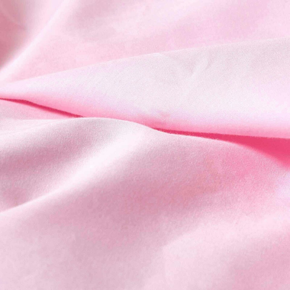 image 1 of Homescapes Pink Egyptian Cotton Flat Sheet 200 TC, Double Pink | Double