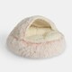 image 1 of OHS Fluffy Dome Pet Dog Cat Cave Nest Plush Bed, 45x45cm Pink | Blush Pink | S