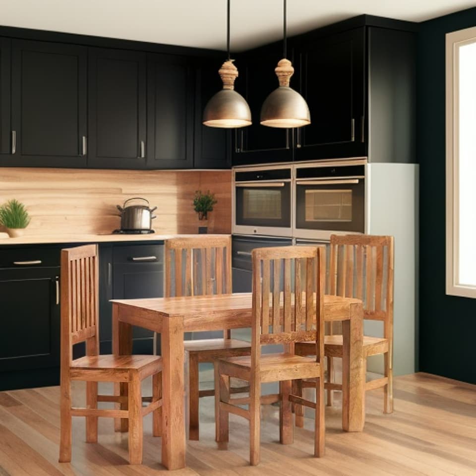 image 1 of Logan Light Mango Slat Back Dining Chair ( A Pair )
