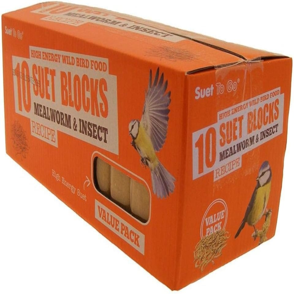 Suet to Go Suet Cake 10pk Mealworm Value pk x 1