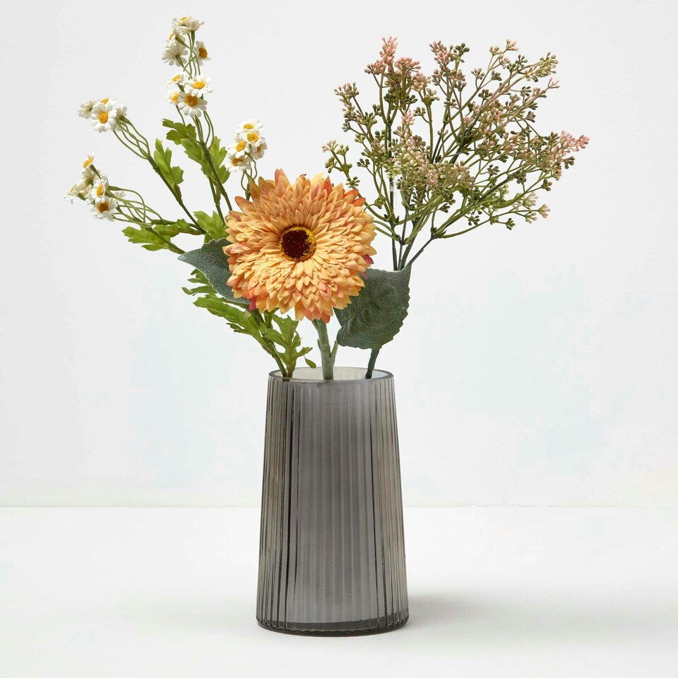 image 1 of Homescapes Artificial Branch of Pink Flowers, 58 cm