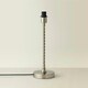 image 3 of ValueLights Maeve Brushed Chrome Bobbin Bobbled Metal Table Lamp Base | Silver