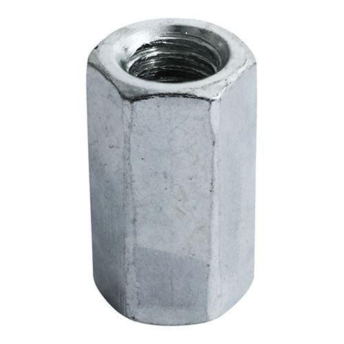 Timco - Hex Connector Nuts - Zinc (Size M8 - 4 Pieces)