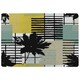image 1 of Geometric Shape & Leaf Print In Yellow & Green Rug | Multi