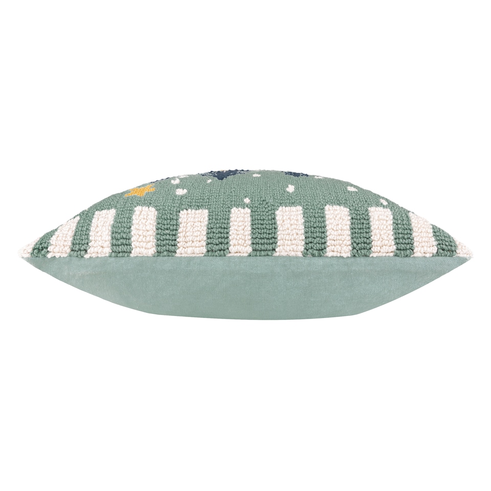 image 1 of Furn Polar Bear Tufted Cushion | Blue | Frosty Blue