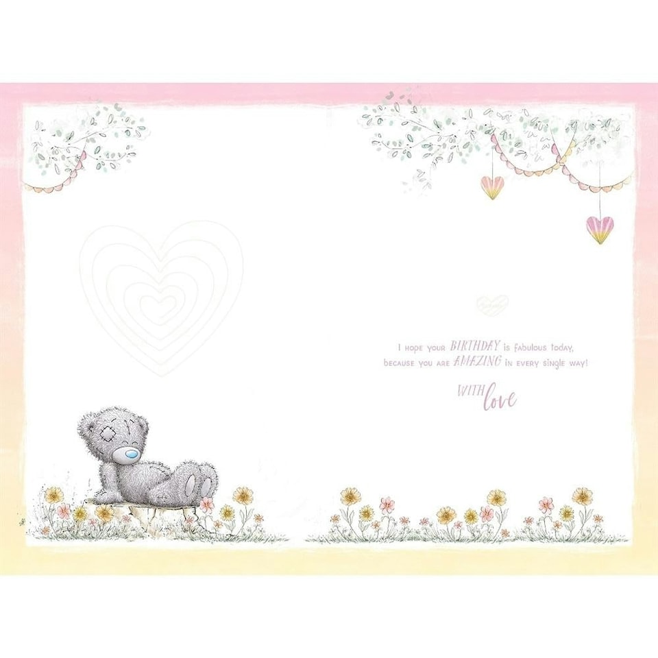 image 1 of Bear And Large Heart Pop-Out Luxury Wife Birthday Card