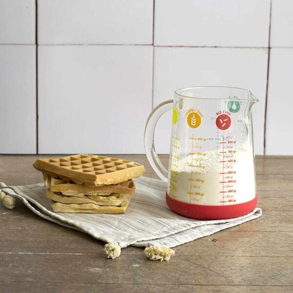 image 1 of Pebbly Large Glass Measuring Jug 1 Litre