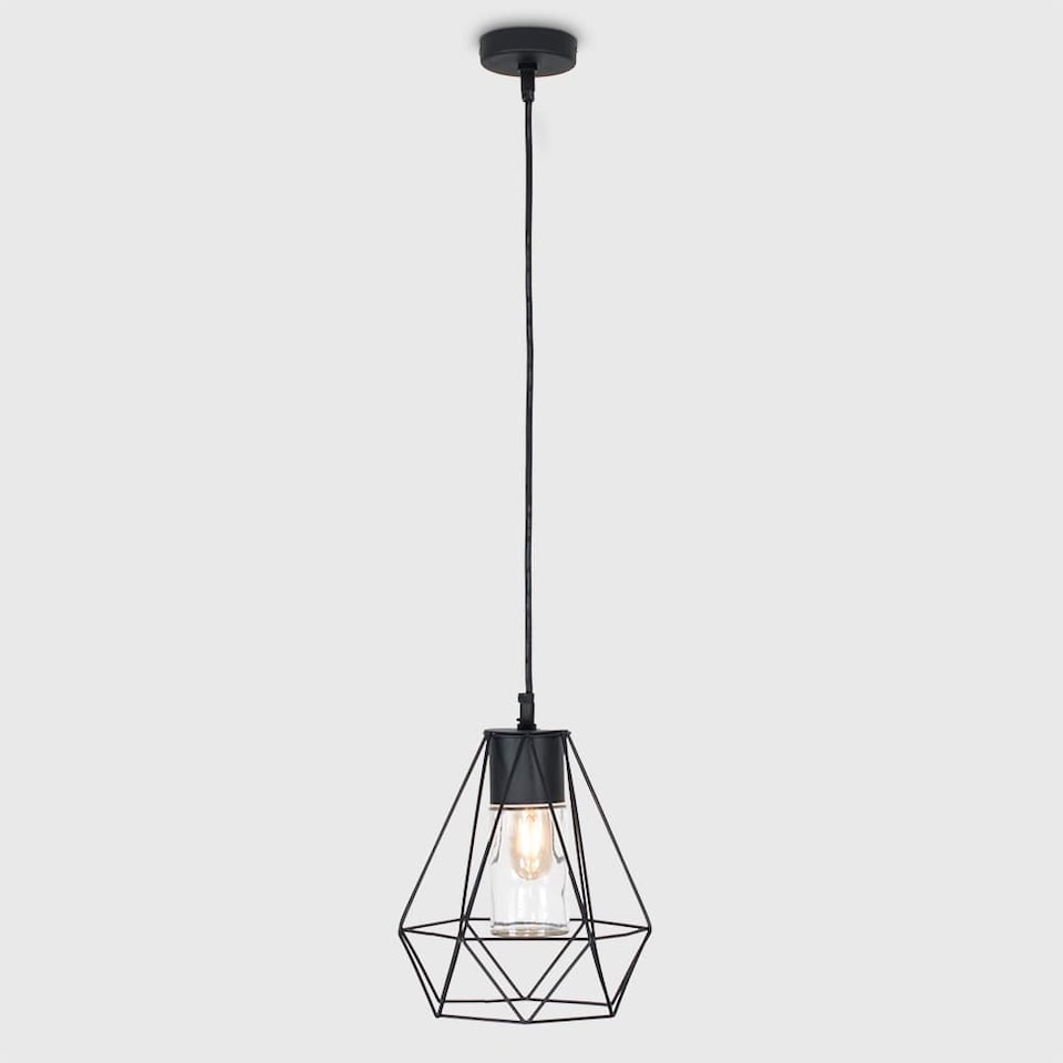 image 1 of ValueLights Diablo Black Ceiling Light Pendant | Black