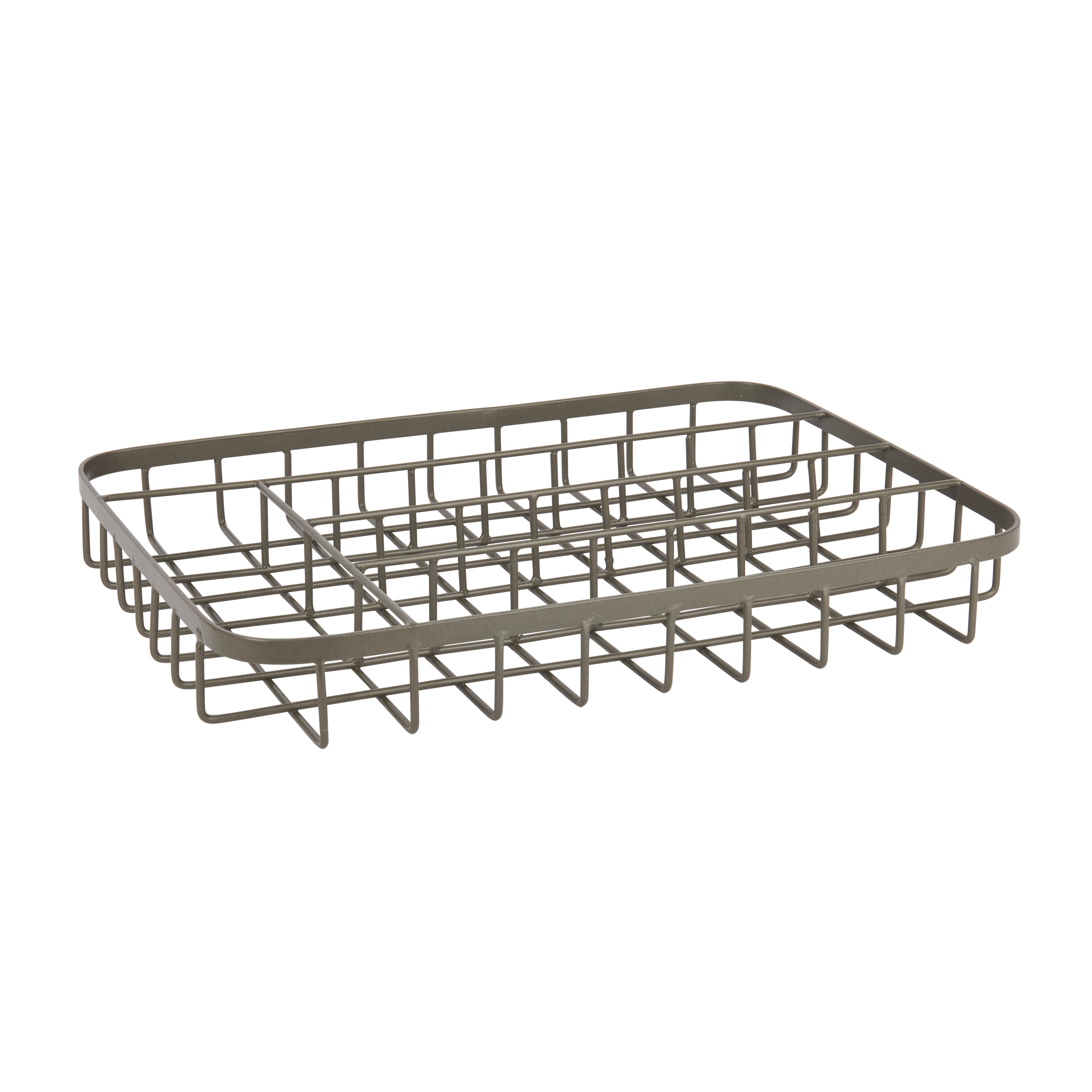 KitchenCraft Cutlery Tray Grey Wire 5 Compartment