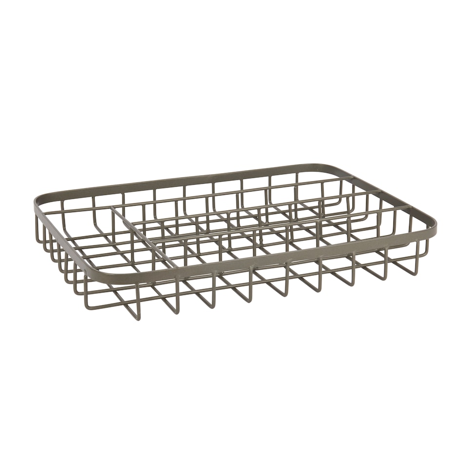 image 1 of KitchenCraft Cutlery Tray Grey Wire 5 Compartment