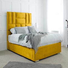 Ofsted Plush Superking Bed Frame - Mustard Gold