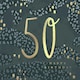 image 2 of Dots Design Contemporary Luxury Foiled 50th Birthday Card