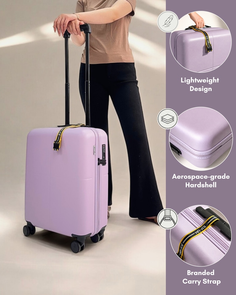 image 1 of Premium 100% Makrolon PC 2 PCS Suitcase Set | Vanity + Cabin Luggage