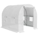 image 1 of Outsunny Polytunnel Greenhouse Outdoor Grow House Roll Up Door Windows 2x2.5m