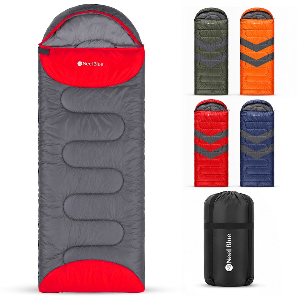 image 1 of 300GSM Sleeping Bag for Adults, Waterproof Camping Gear - 4 Season